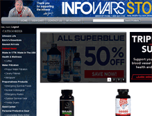 Tablet Screenshot of infowarsshop.com